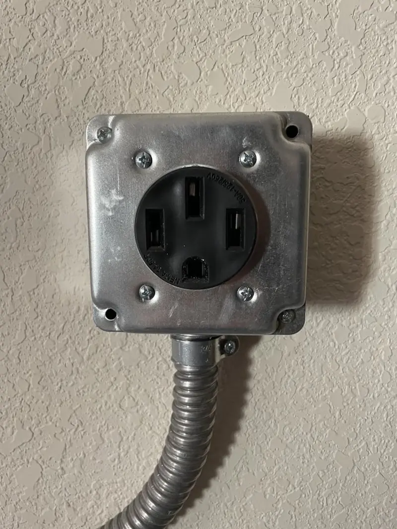 NEMA 14-50 outlet installed for Smart Home Electrical in Hudson Bend